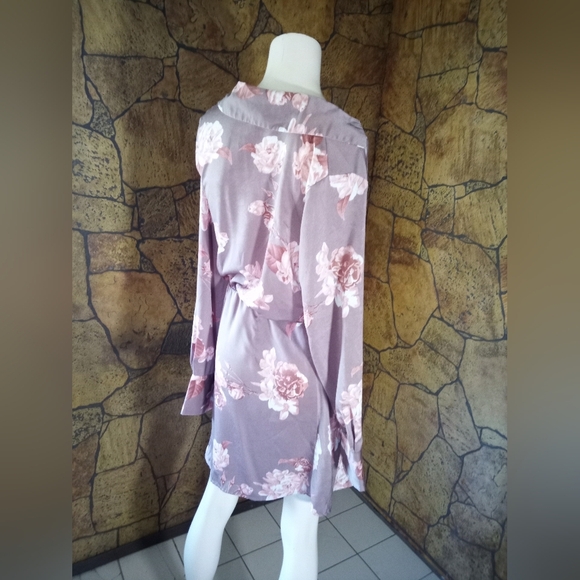 Black Tape_ Pink and Brown Floral Dress - Picture 4 of 4